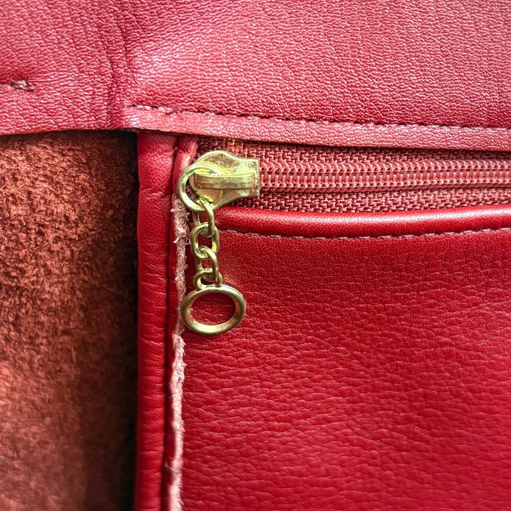 Vintage COACH Red Leather SoHo Eldridge Hobo Shoulder Bag - Picture 9 of 9